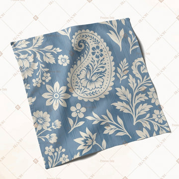 Blue Paisley Block Print Napkin Pack of 20