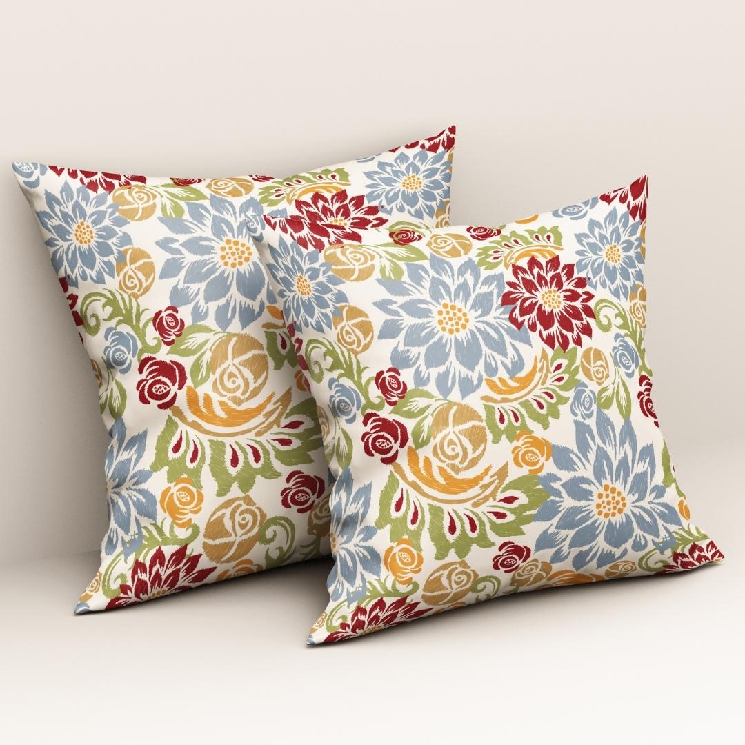 Multicolor Blossom Joy: Cushion Cover - Pack of 12