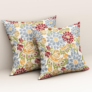 Multicolor Blossom Joy: Cushion Cover - Pack of 12