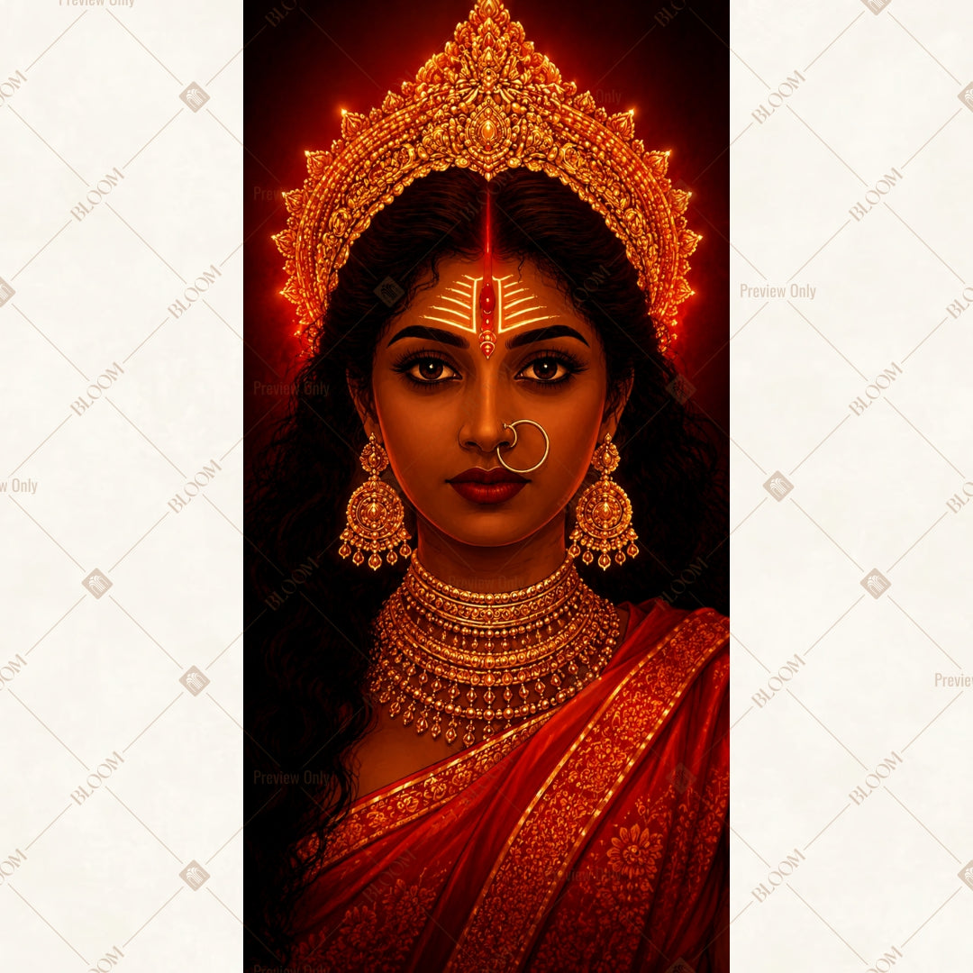 Divine Goddess Portrait Vertical Backdrop