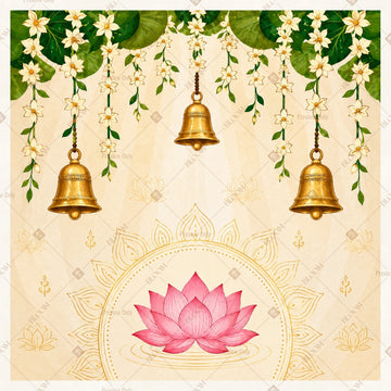Lotus Floral Hanging Square Backdrop