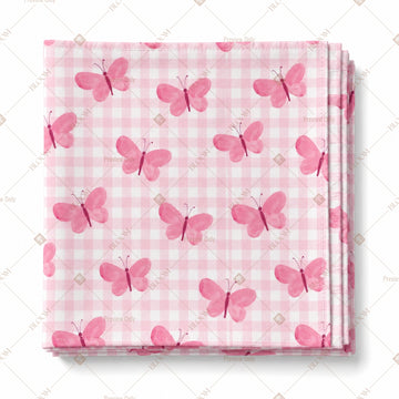 Pink Bow Gingham Pattern Design