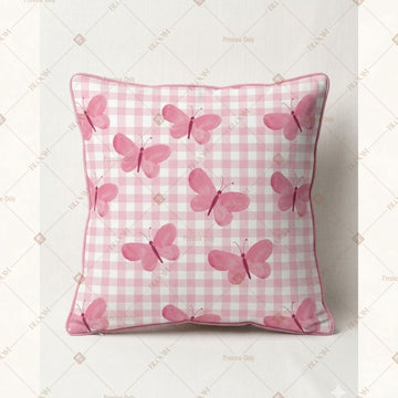 Pink Heart Gingham Cushion Cover Pack of 12