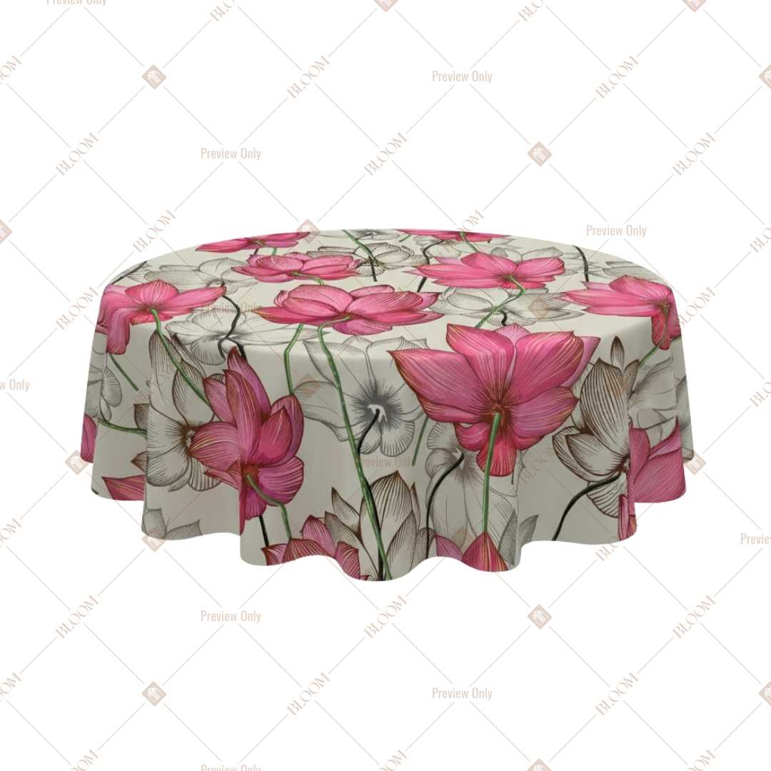 Pink Magnolia Blossom Table Cover Pack Of 6