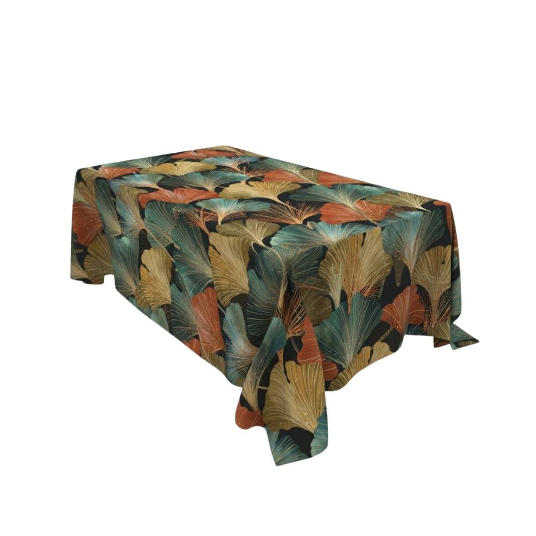 Multicolor Ginkgo Leaf Rectangle Table Cover - Pack Of 6