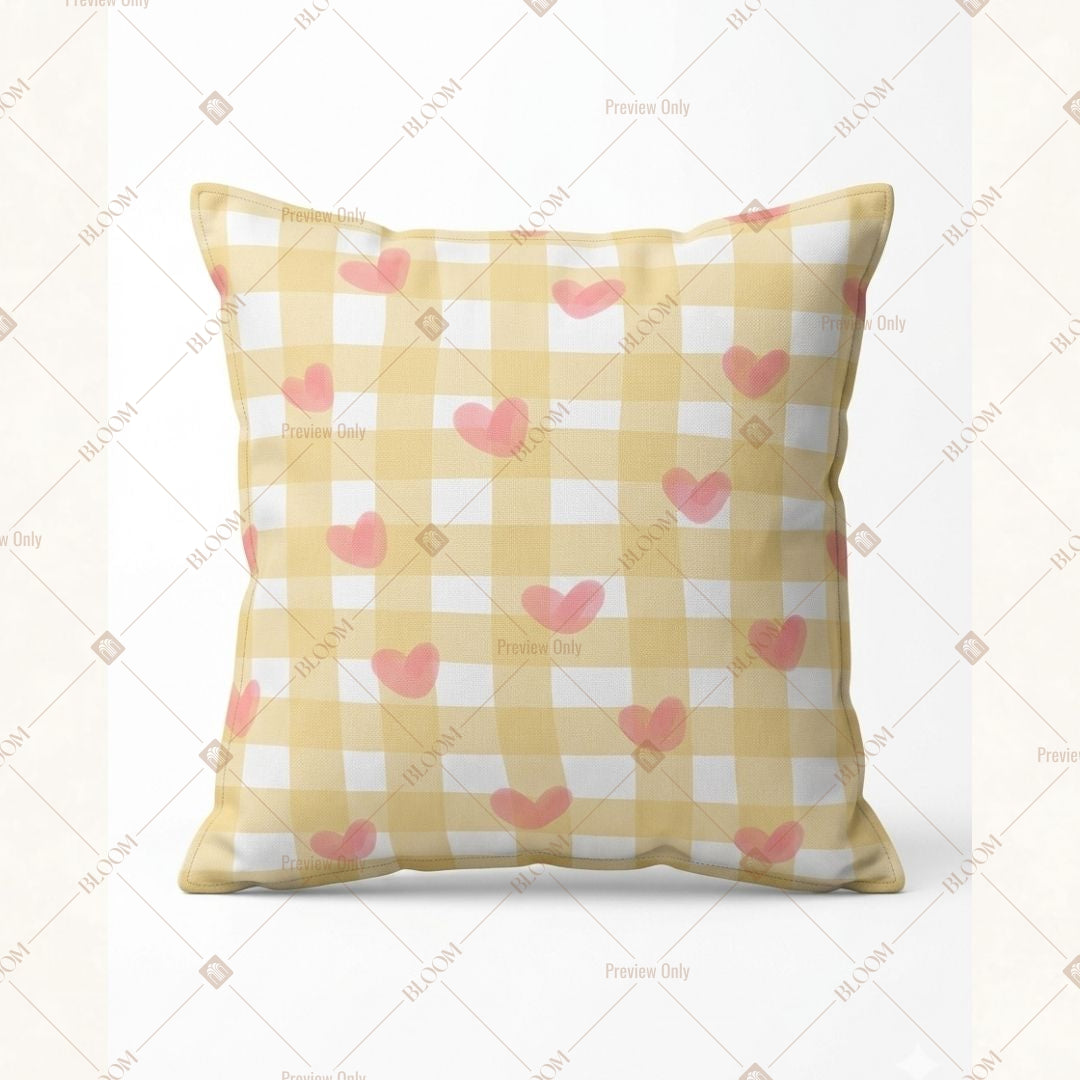 Pastel Gingham Check Cushion Cover Pack of 12