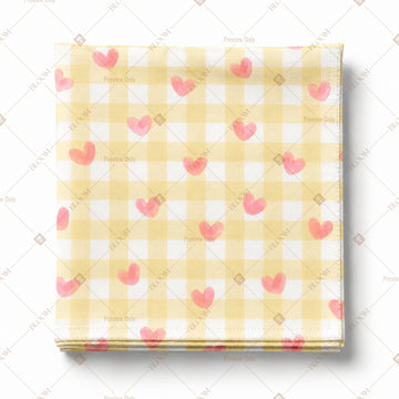 Yellow Bow Check Pattern Design