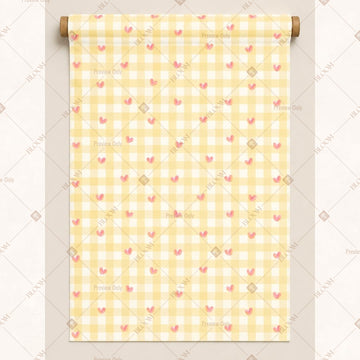 Yellow Mini Check Fabric Pack of 25