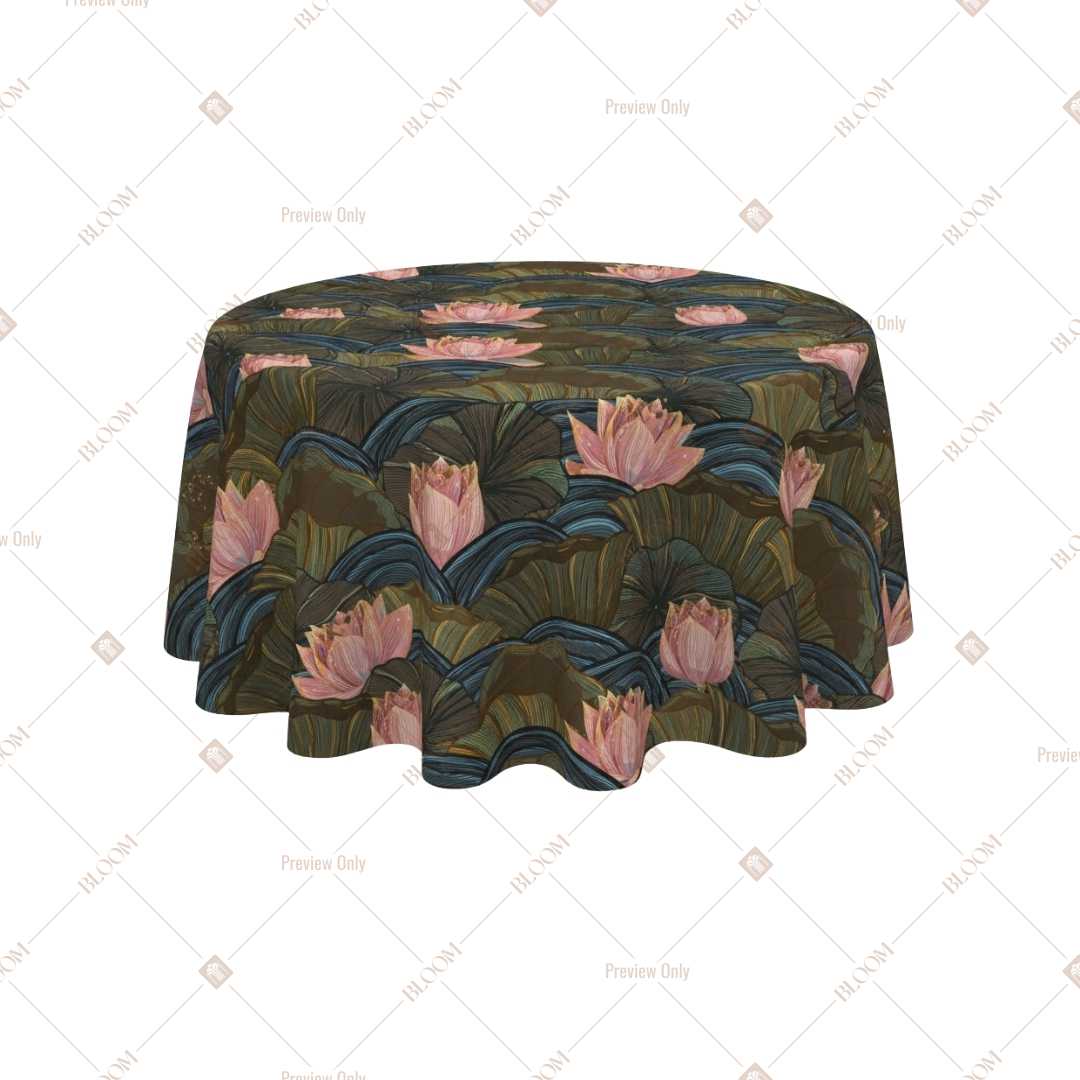 Midnight Lotus Floral Table Cover Pack Of 6