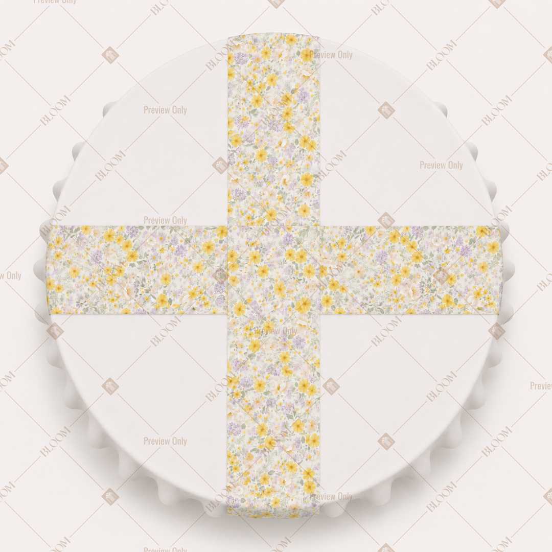 Yellow Floral Sprig Table Runner Pack Of 12