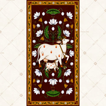 Sacred Cow Folk Art Vertical Backdrop