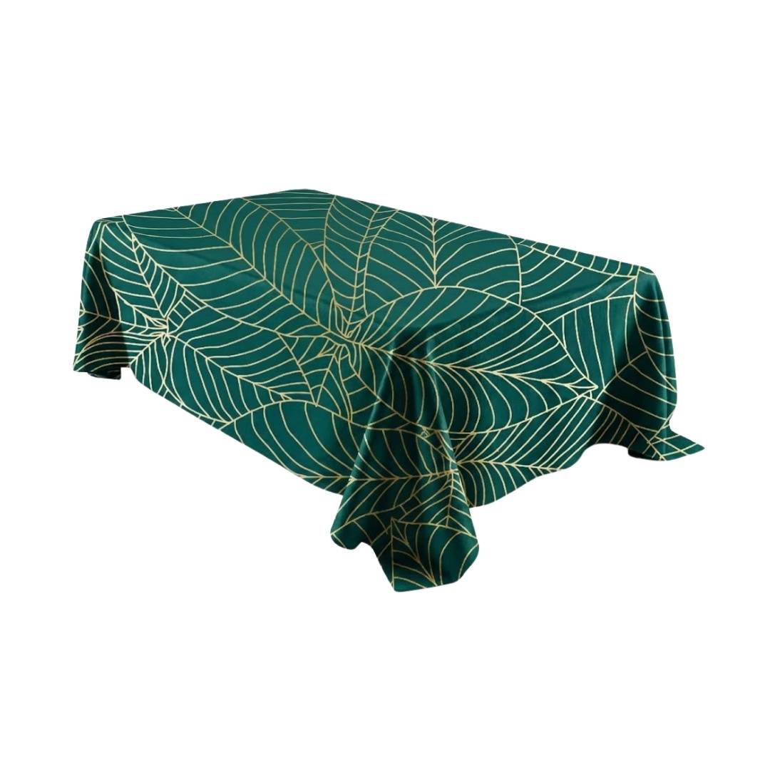 Emerald Leafline Luxe Rectangle Table Cover - Pack Of 6