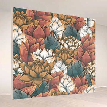 Rustic Lotus Charm: Backdrop - square