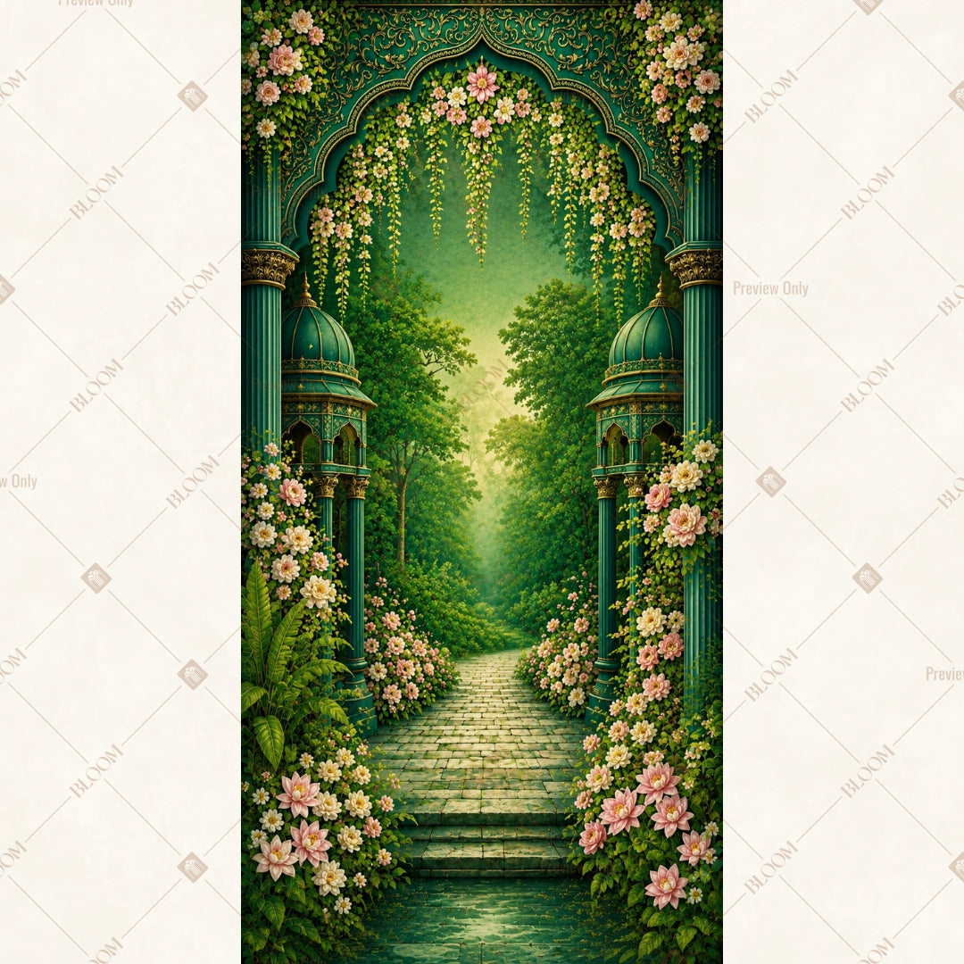 Enchanted Emerald Forest Vertical Backdrop