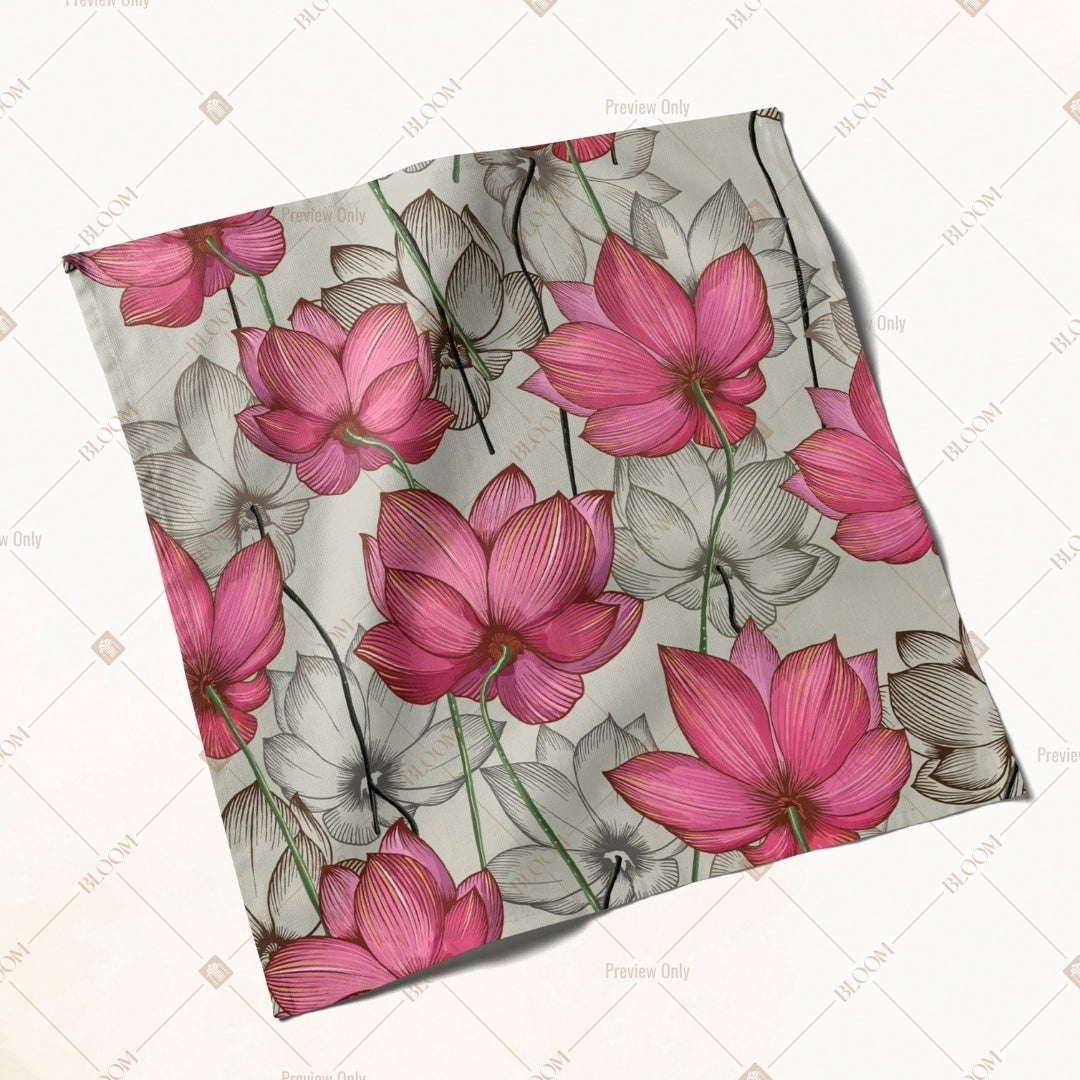 Pink Bloom Floral Napkin Pack of 20