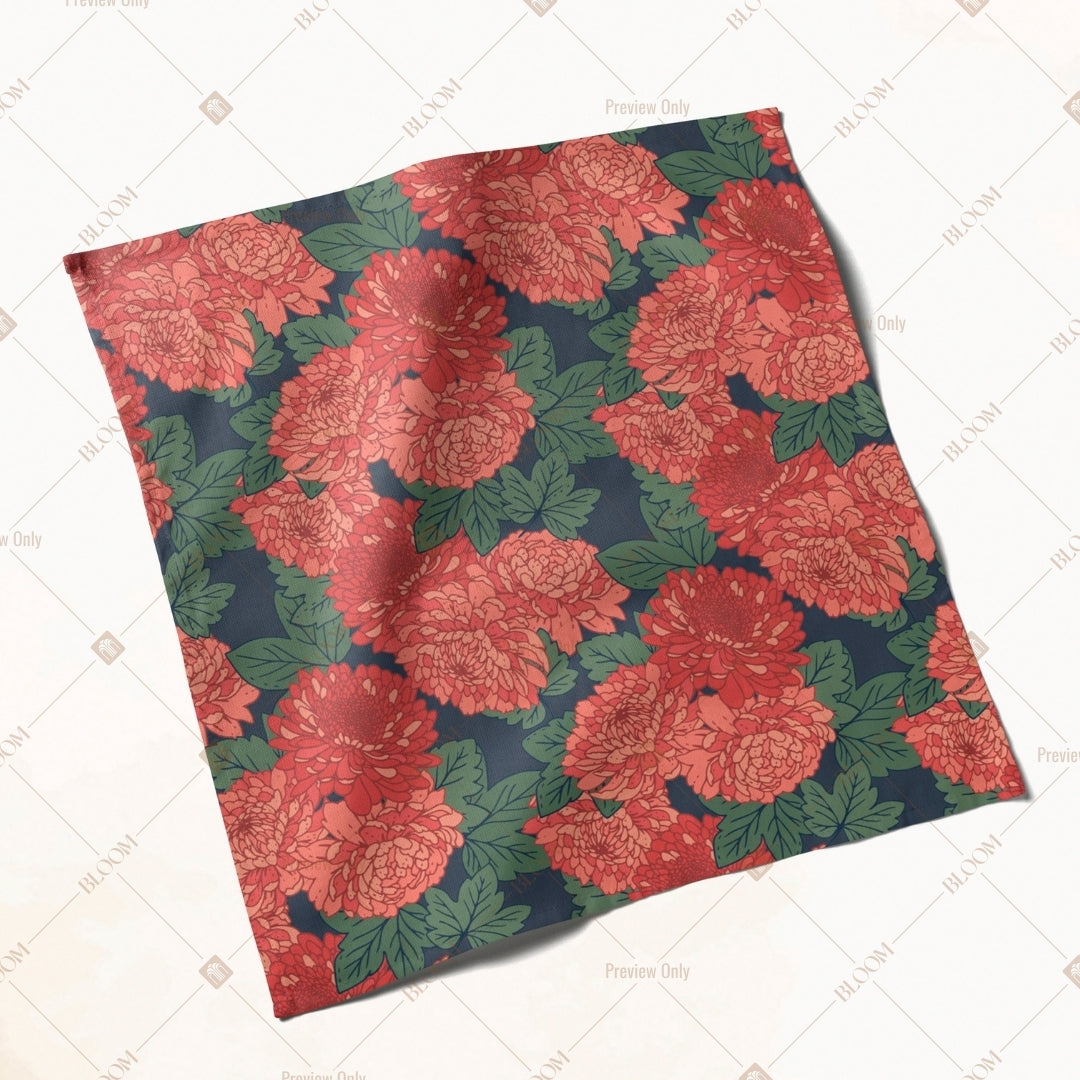 Coral Rose Floral Napkin Pack of 20