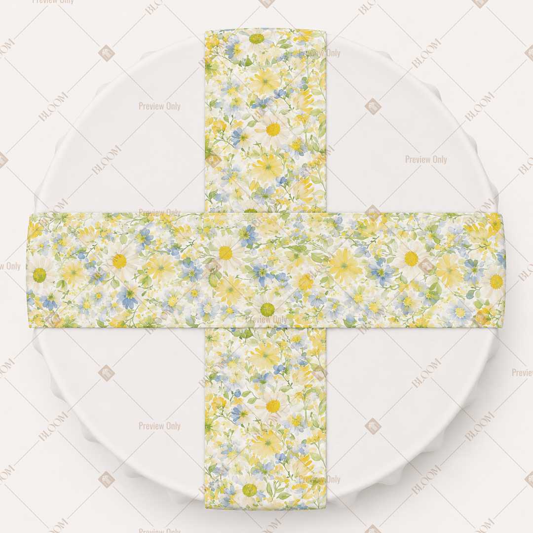 Lemon Blossom Floral Table Runner Pack Of 12