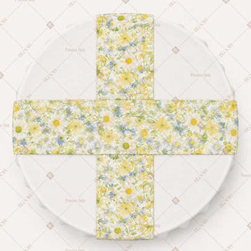 Lemon Blossom Floral Table Runner Pack Of 12
