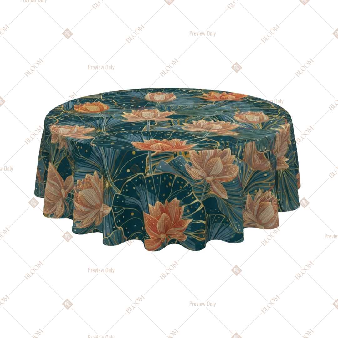 Teal Tropical Floral Table Cover Pack Of 6