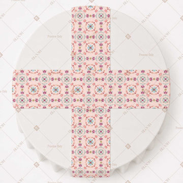 Peach Floral Trellis Table Runner Pack Of 12