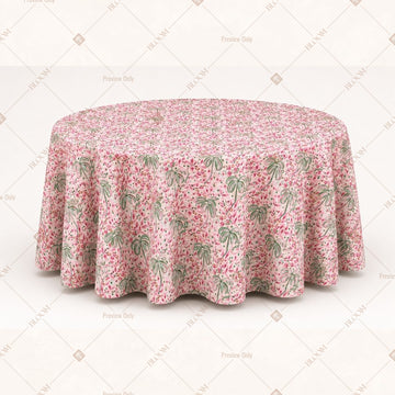 Pink Floral Table Cover Pack Of 6