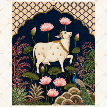 Sacred Cow Lotus Portrait Rectangle Backdrop