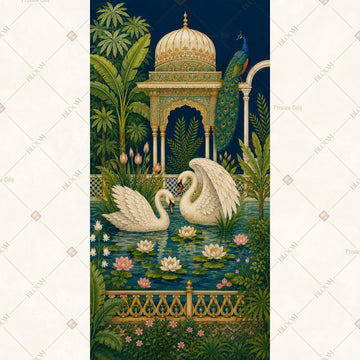Swan Palace Garden Vertical Backdrop
