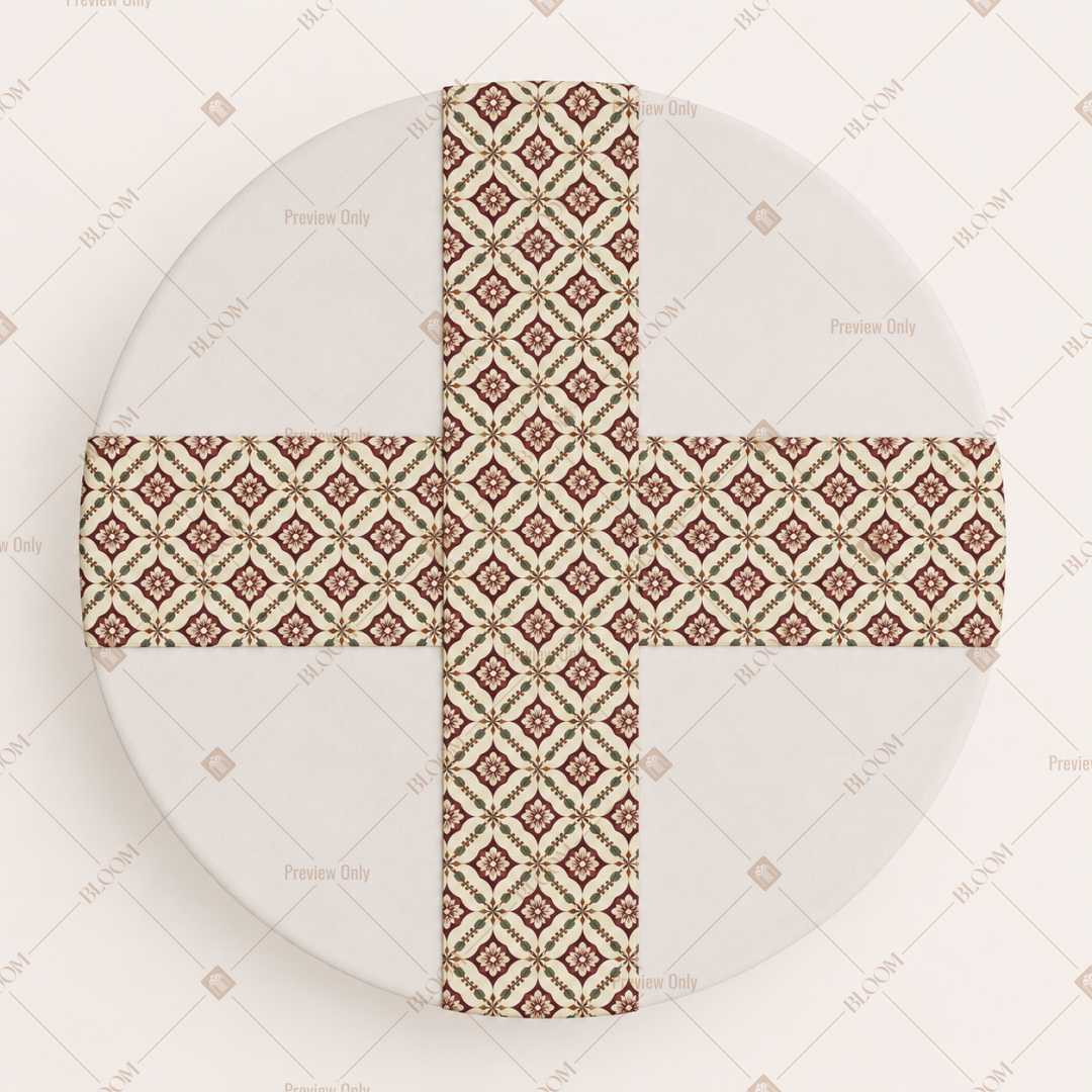 Brown Diamond Trellis Table Runner Pack Of 12