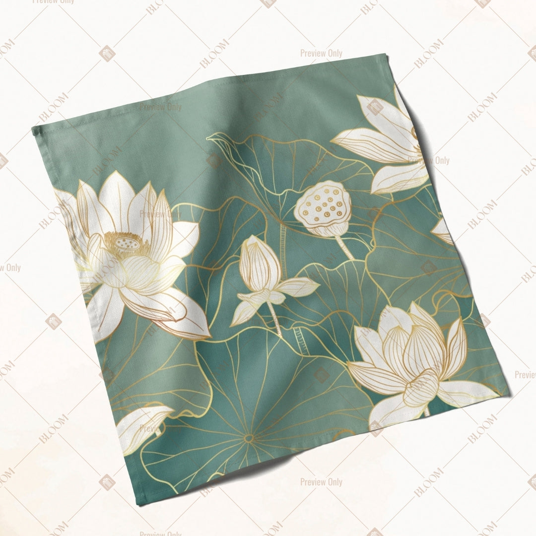 White Magnolia Floral Napkin Pack of 20