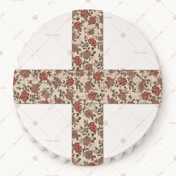 Rustic Floral Medallion Table Runner Pack Of 12