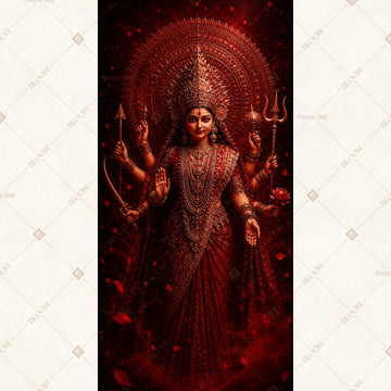 Divine Durga Temple Vertical Backdrop
