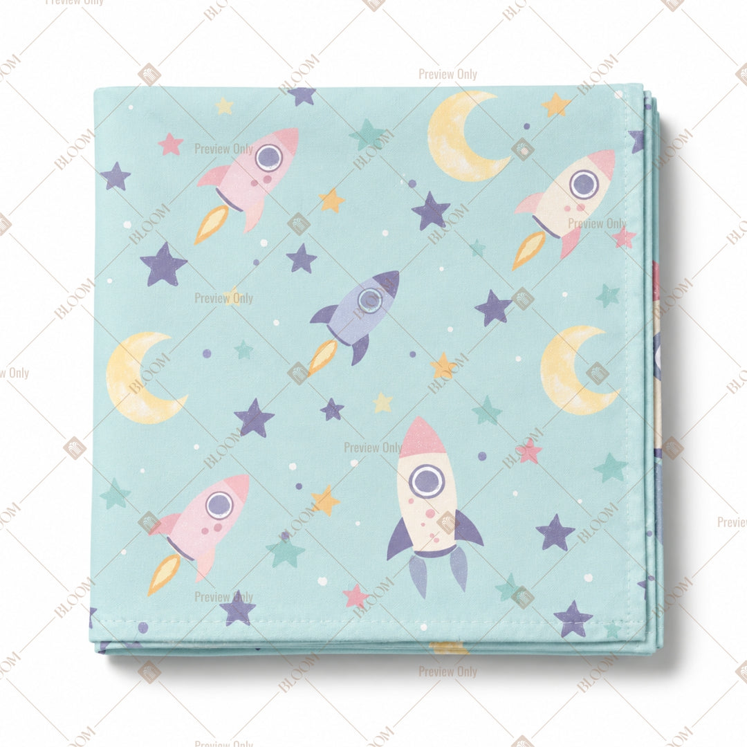 Space Rocket Kids Pattern Design