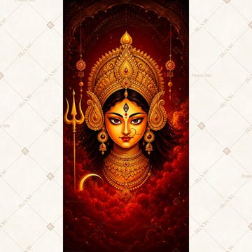 Goddess Durga Portrait Vertical Backdrop