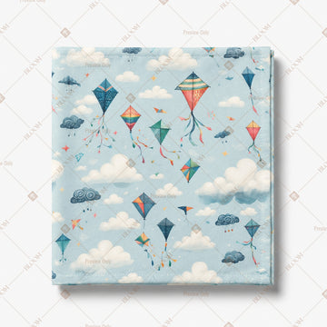 Kite And Clouds Kids Pattern Design