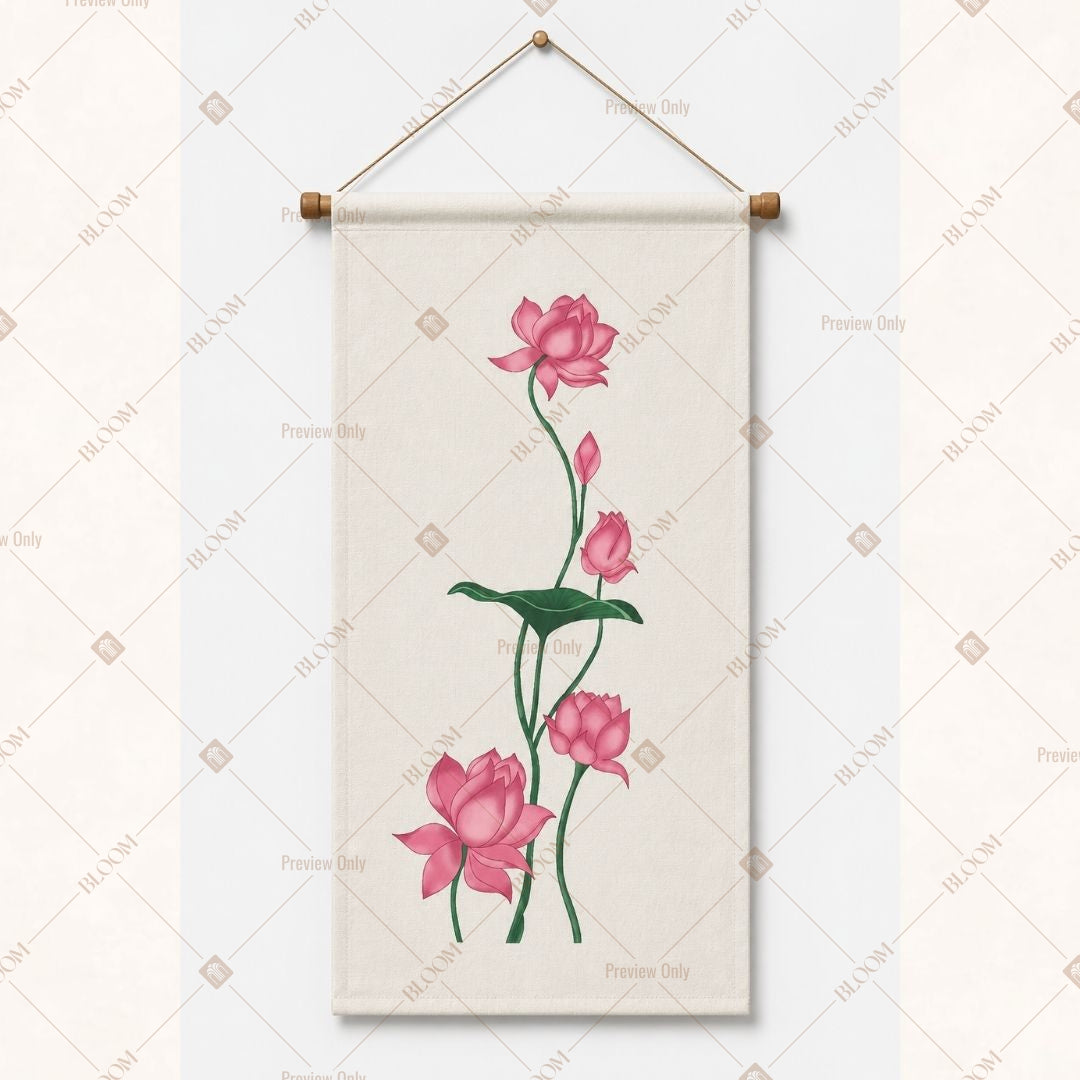 Minimal Pink Flower Wall Hanging