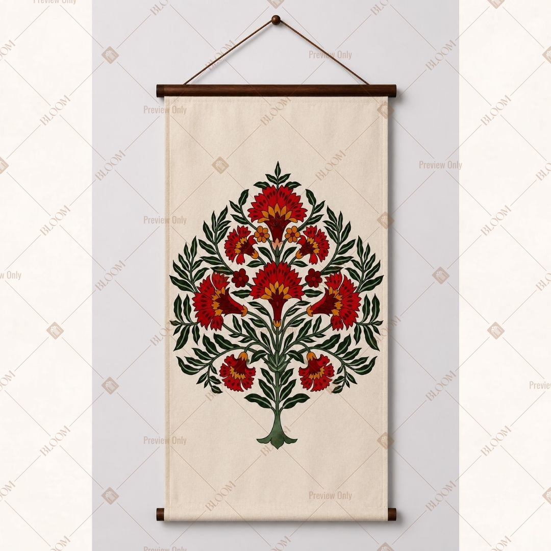 Traditional Floral Tree Wall Hanging