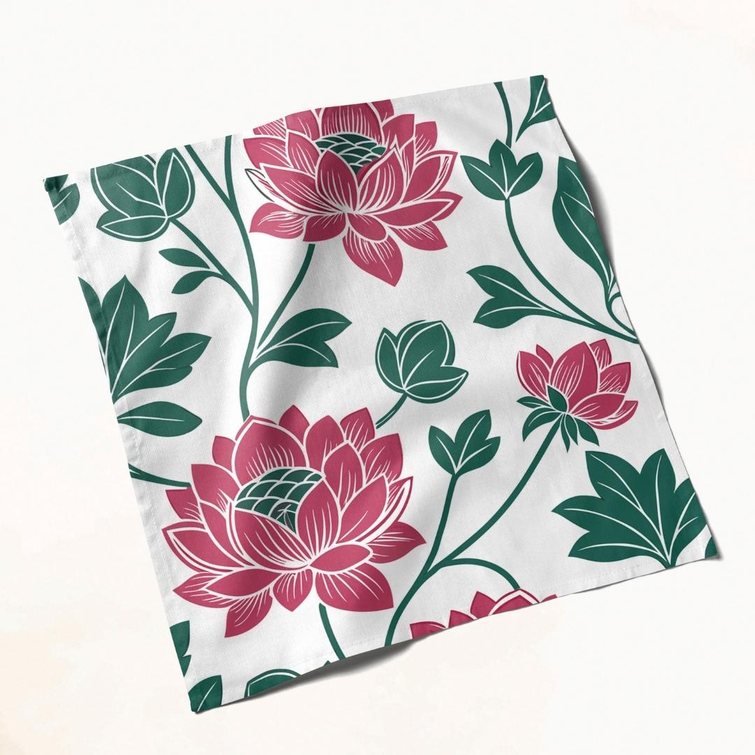 Lotus Bloom: Napkins 18" X 18" - Pack Of 20