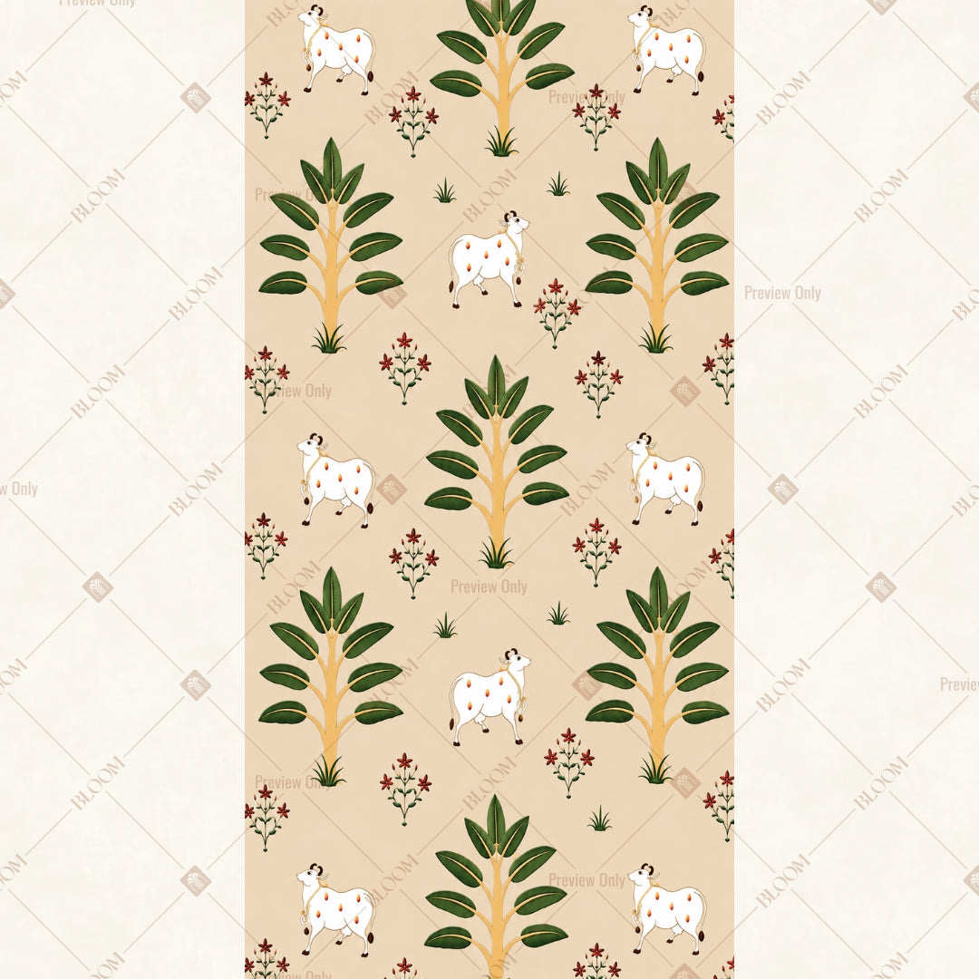 Botanical Block Print Vertical Backdrop