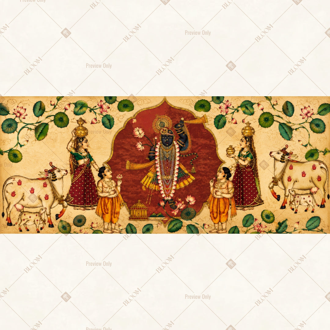 Royal Folk Art Border Wide Backdrop