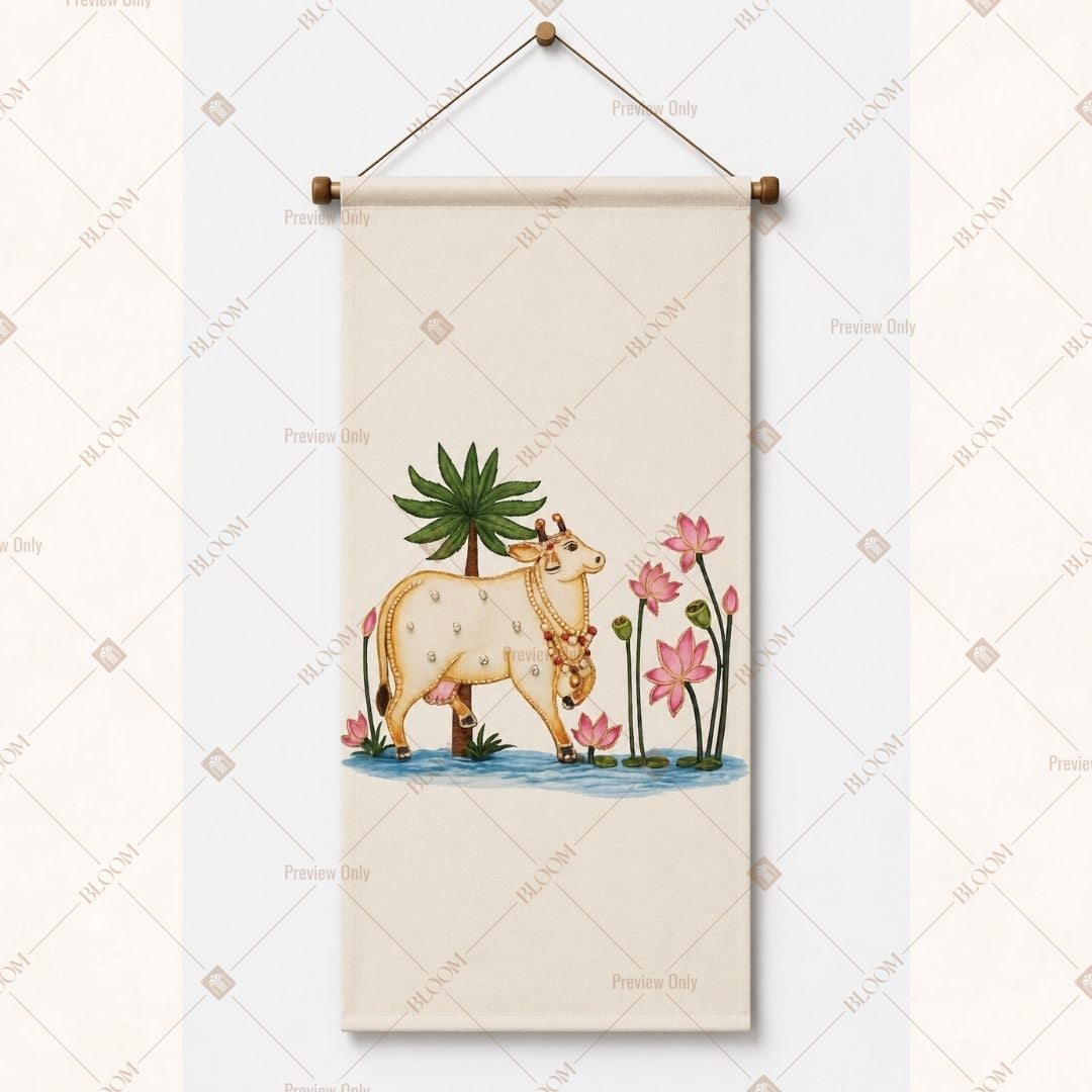 Village Camel Folk Art Wall Hanging