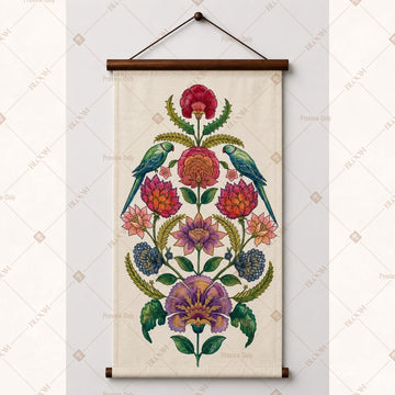 Colorful Folk Art Pot Wall Hanging