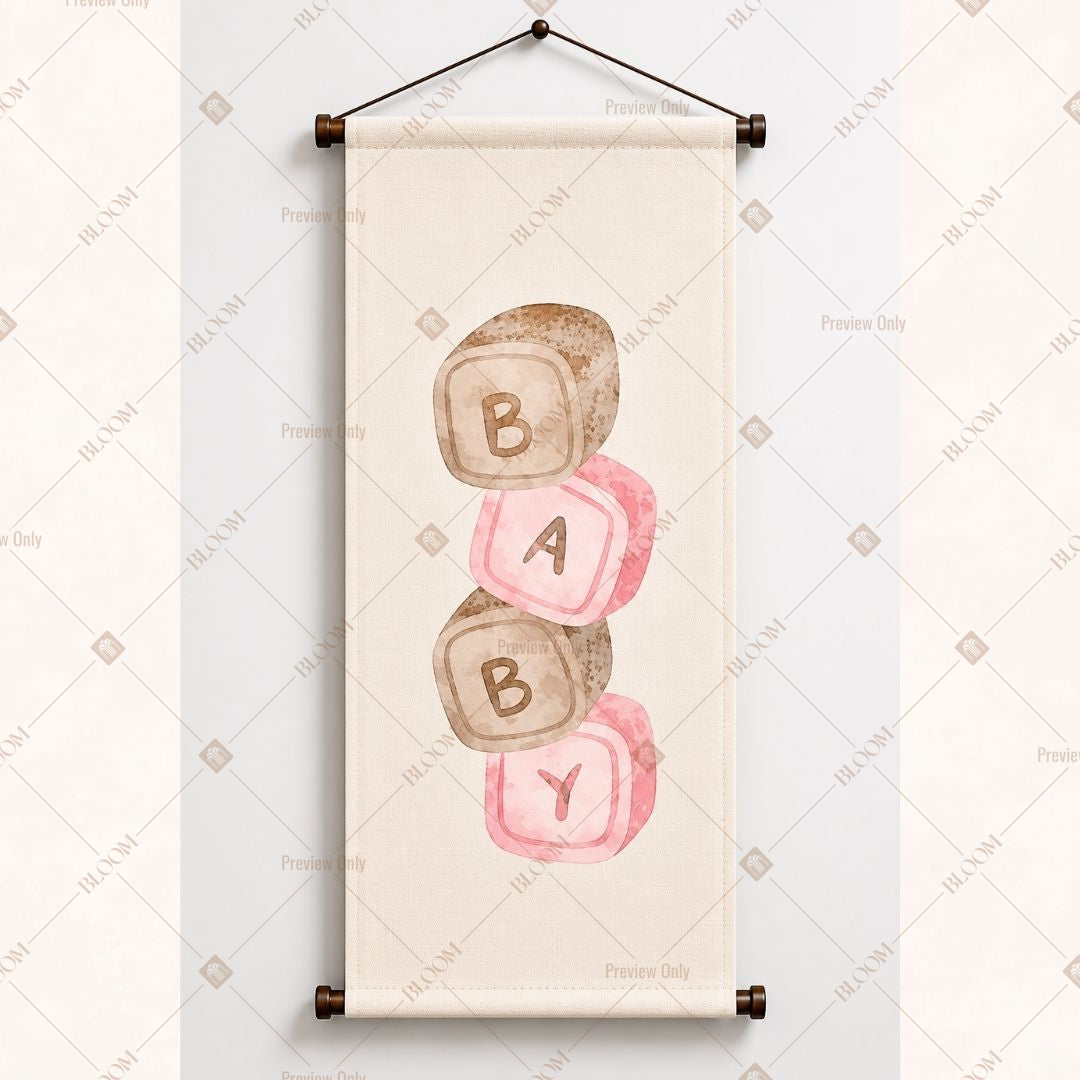 Baby Blocks Nursery Wall Hanging