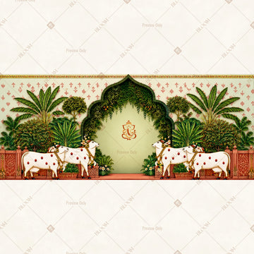 Emerald Palace Garden Wide Backdrop