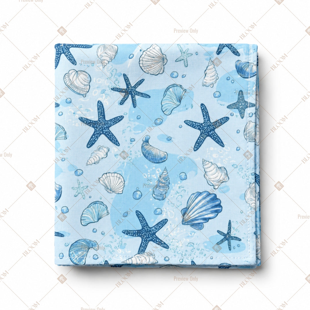 Blue Starfish Ocean Pattern Design