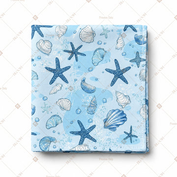 Blue Starfish Ocean Pattern Design