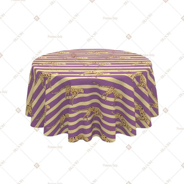 Purple Gold Wave Stripe Table Cover Pack Of 6
