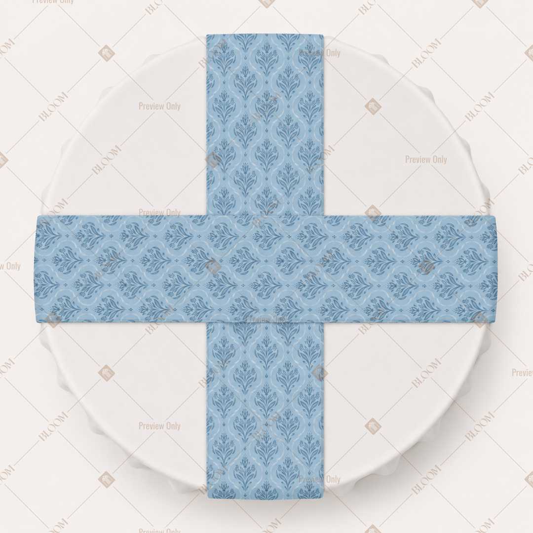 Sky Blue Diamond Trellis Table Runner Pack Of 12
