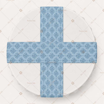 Sky Blue Diamond Trellis Table Runner Pack Of 12