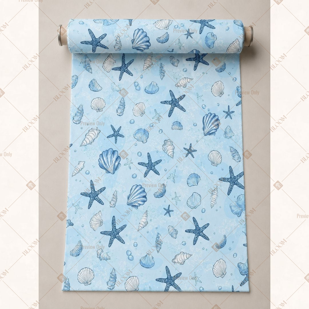 Blue Snowflake Fabric Pack of 25