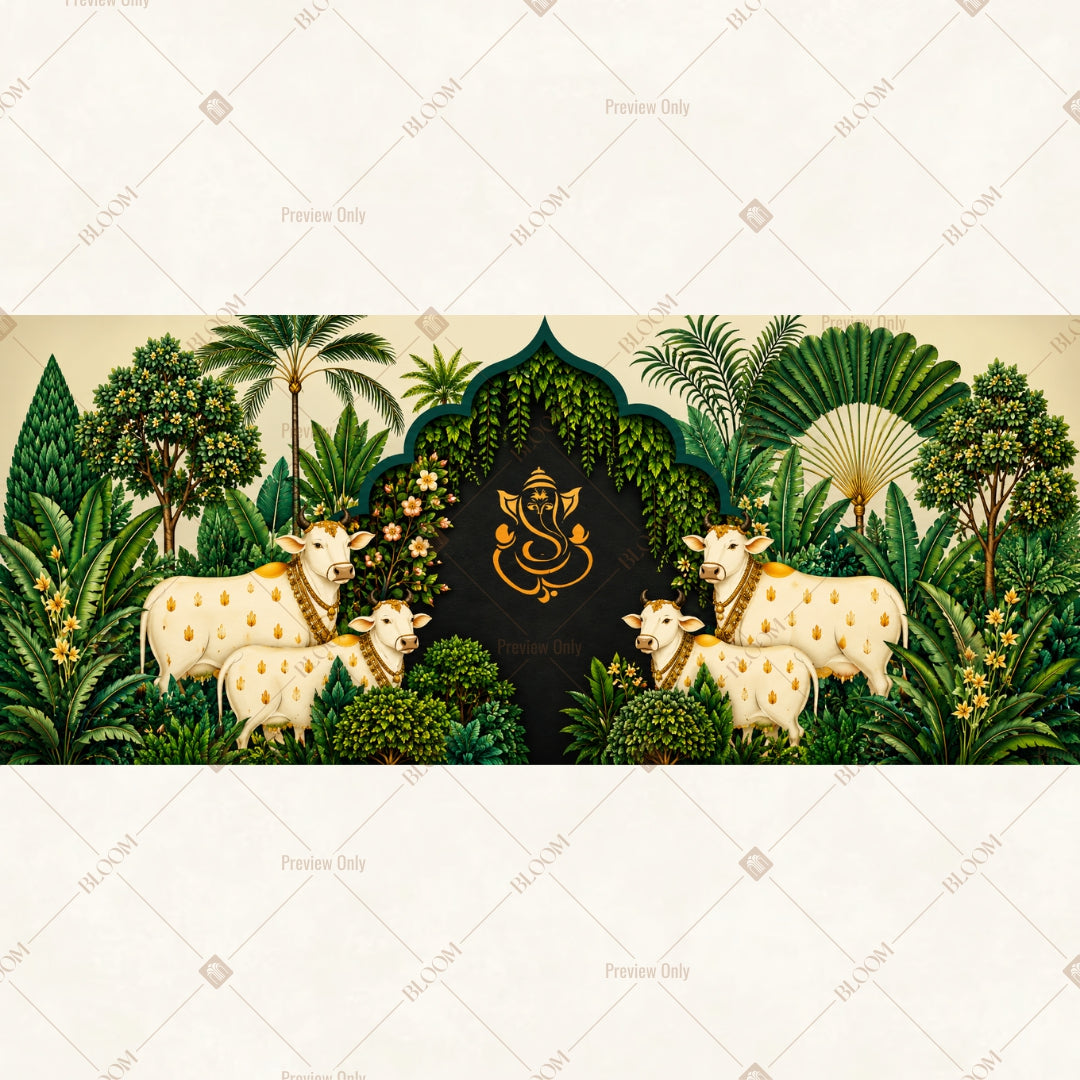 Royal Black Palace Arch Wide Backdrop
